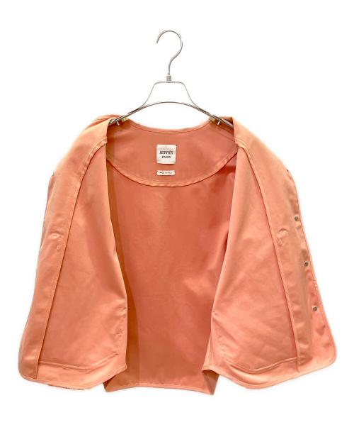 HERMES（エルメス）HERMES (エルメス) Collarless Jacket with Sellier Buttons セリエボタン ノーカラージャケット/5E0163DQ ピンク サイズ:34の古着・服飾アイテム