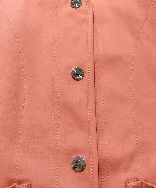 HERMES（エルメス）HERMES (エルメス) Collarless Jacket with Sellier Buttons セリエボタン ノーカラージャケット/5E0163DQ ピンク サイズ:34の古着・服飾アイテム