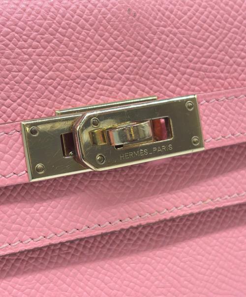 HERMES（エルメス）HERMES (エルメス) Kelly Wallet ケリーウォレット/ゴールド金具/ヴォーエプソン/ピンク系/T刻印:2015年製 ピンク系の古着・服飾アイテム