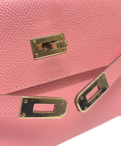 HERMES（エルメス）HERMES (エルメス) Kelly Wallet ケリーウォレット/ゴールド金具/ヴォーエプソン/ピンク系/T刻印:2015年製 ピンク系の古着・服飾アイテム