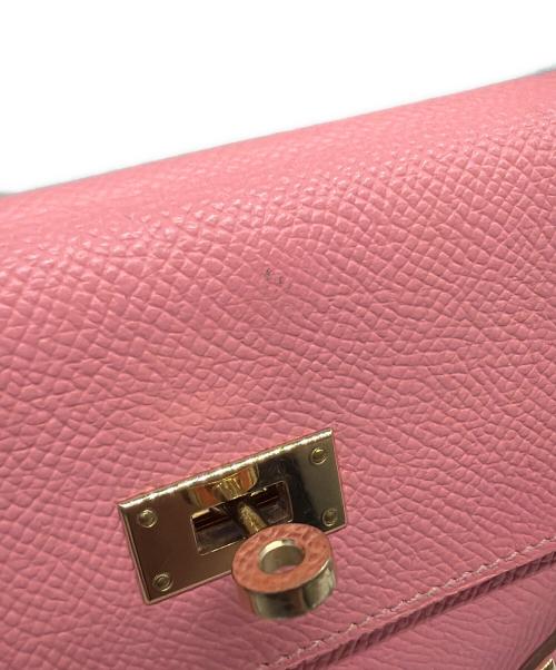 HERMES（エルメス）HERMES (エルメス) Kelly Wallet ケリーウォレット/ゴールド金具/ヴォーエプソン/ピンク系/T刻印:2015年製 ピンク系の古着・服飾アイテム
