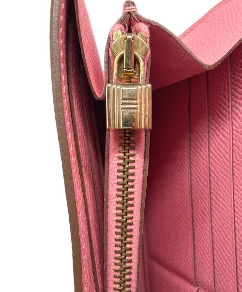 HERMES（エルメス）HERMES (エルメス) Kelly Wallet ケリーウォレット/ゴールド金具/ヴォーエプソン/ピンク系/T刻印:2015年製 ピンク系の古着・服飾アイテム