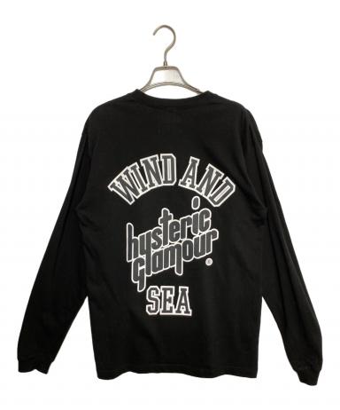 HYSTERIC GLAMOUR ウィンダンシーSEAヒス　Tシャツ ブラック黒 中古・古着通販】Hysteric Glamour (ヒステリックグラマー) WIND AND