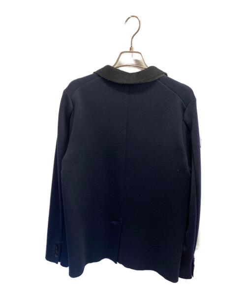 sacai（サカイ）sacai (サカイ) ニットテーラードジャケット ネイビー サイズ:1の古着・服飾アイテム