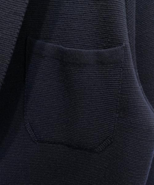 sacai（サカイ）sacai (サカイ) ニットテーラードジャケット ネイビー サイズ:1の古着・服飾アイテム