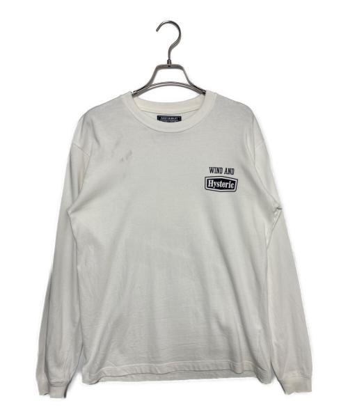 Hysteric Glamour（ヒステリックグラマー）Hysteric Glamour (ヒステリックグラマー) WIND AND SEA (ウィンダンシー) 長袖Tシャツ ホワイト サイズ:Mの古着・服飾アイテム