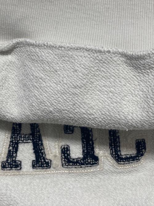Hysteric Glamour（ヒステリックグラマー）Hysteric Glamour (ヒステリックグラマー) WIND AND SEA (ウィンダンシー) HYS WDS ロゴ刺繍 バック HYS SEA ワッペン フーディ ホワイト サイズ:Mの古着・服飾アイテム