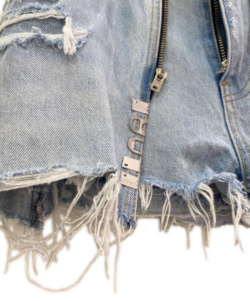 ALEXANDER WANG（アレキサンダー・ワン）ALEXANDER WANG (アレキサンダー・ワン) デニムショートパンツ スカイブルー サイズ:26の古着・服飾アイテム