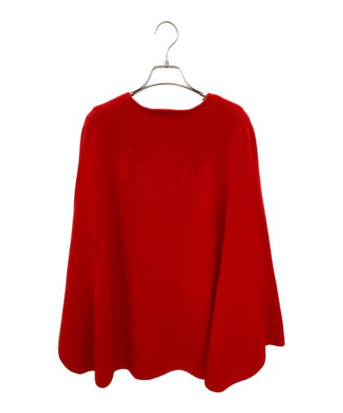 MYLAN（マイラン）MYLAN (マイラン) Wool Cashmere Cape Knit レッド サイズ:Fの古着・服飾アイテム