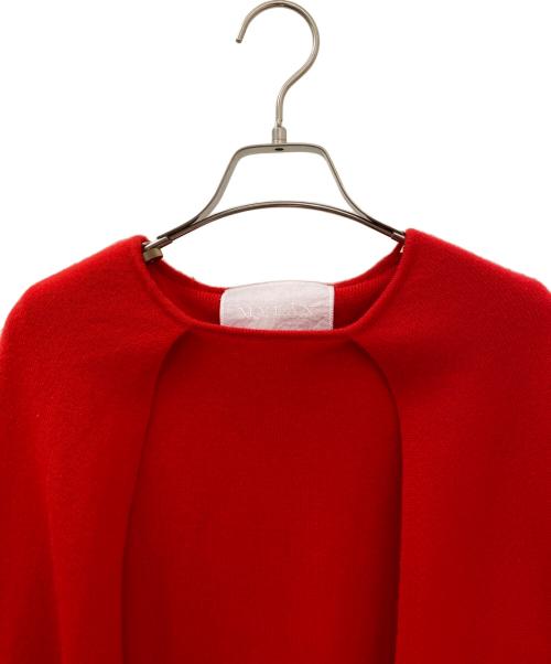 MYLAN（マイラン）MYLAN (マイラン) Wool Cashmere Cape Knit レッド サイズ:Fの古着・服飾アイテム