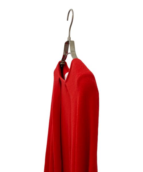 MYLAN（マイラン）MYLAN (マイラン) Wool Cashmere Cape Knit レッド サイズ:Fの古着・服飾アイテム