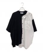 nagonstansナゴンスタンス）の古着「shirt combination t-shirt」｜ホワイト×ブラック