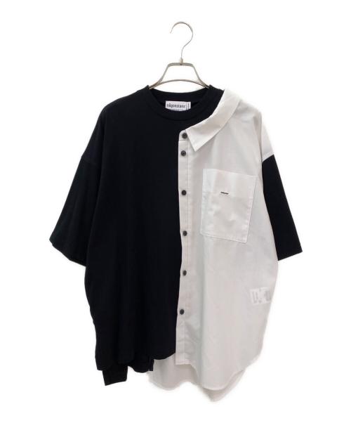 nagonstans（ナゴンスタンス）nagonstans (ナゴンスタンス) shirt combination t-shirt ホワイト×ブラック サイズ:Mの古着・服飾アイテム