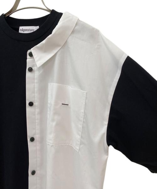 nagonstans（ナゴンスタンス）nagonstans (ナゴンスタンス) shirt combination t-shirt ホワイト×ブラック サイズ:Mの古着・服飾アイテム