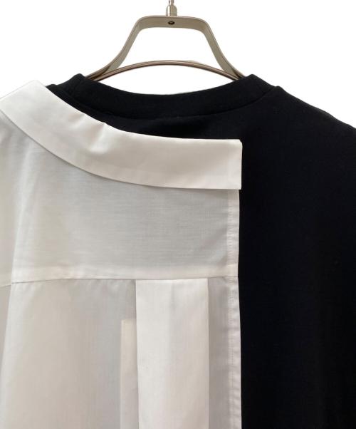 nagonstans（ナゴンスタンス）nagonstans (ナゴンスタンス) shirt combination t-shirt ホワイト×ブラック サイズ:Mの古着・服飾アイテム