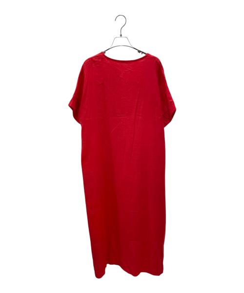 PLAIN PEOPLE（プレインピープル）PLAIN PEOPLE (プレインピープル) ダブルガーゼスキッパーワンピース レッド サイズ:2の古着・服飾アイテム