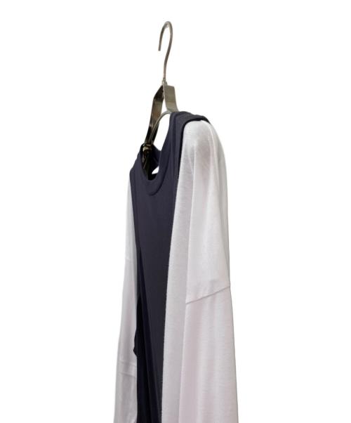 nagonstans（ナゴンスタンス）nagonstans (ナゴンスタンス) layered dress ホワイト×ブラック サイズ:Sの古着・服飾アイテム