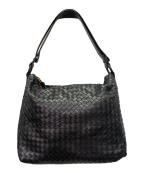 BOTTEGA VENETAボッテガベネタ）の古着「イントレチャートホーボーバッグ」｜ブラック