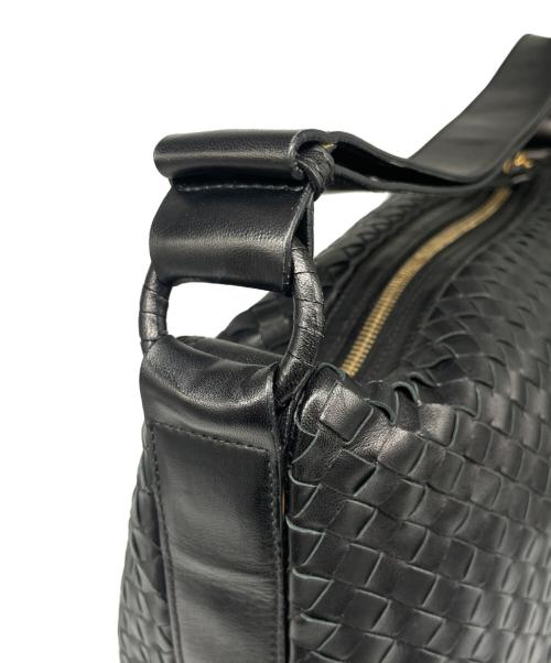 BOTTEGA VENETA（ボッテガベネタ）BOTTEGA VENETA (ボッテガベネタ) イントレチャートホーボーバッグ ブラックの古着・服飾アイテム