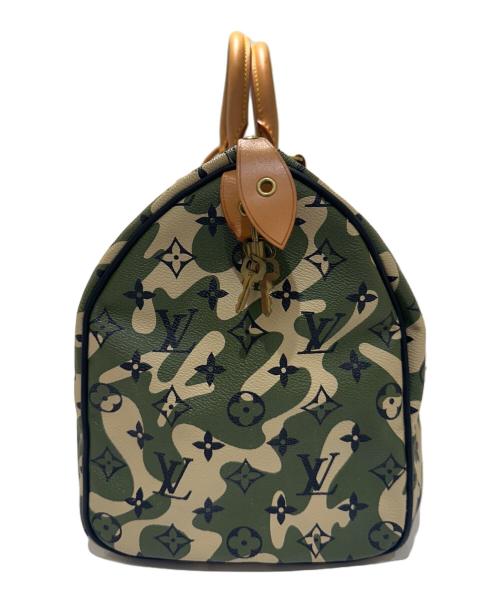 LOUIS VUITTON（ルイ ヴィトン）LOUIS VUITTON (ルイ ヴィトン) 村上隆 (ムラカミタカシ) Monogramouflage Speedy Boston Bag/モノグラモフラージュ スピーディ/ボストンバッグ/M95773 オリーブ サイズ:35の古着・服飾アイテム