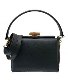 GUCCI（グッチ）の古着「バンブーターンロック2WAYバッグ」｜ブラック
