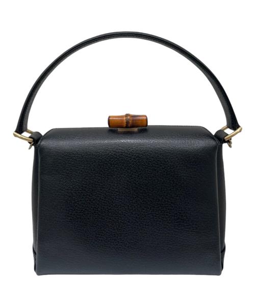GUCCI（グッチ）GUCCI (グッチ) バンブーターンロック2WAYバッグ ブラックの古着・服飾アイテム