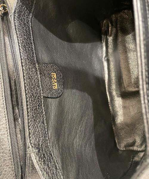 GUCCI（グッチ）GUCCI (グッチ) バンブーターンロック2WAYバッグ ブラックの古着・服飾アイテム