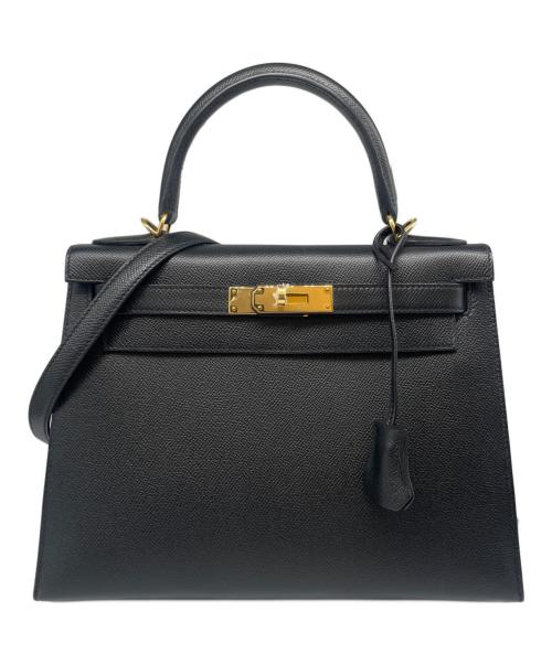HERMES（エルメス）HERMES (エルメス) ケリー28 外縫い/ゴールド金具/ブラック/C刻印:2018年製 ブラックの古着・服飾アイテム