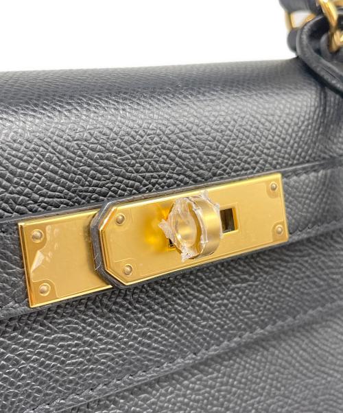 HERMES（エルメス）HERMES (エルメス) ケリー28 外縫い/ゴールド金具/ブラック/C刻印:2018年製 ブラックの古着・服飾アイテム
