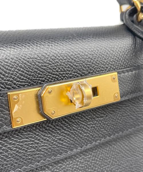 HERMES（エルメス）HERMES (エルメス) ケリー28 外縫い/ゴールド金具/ブラック/C刻印:2018年製 ブラックの古着・服飾アイテム