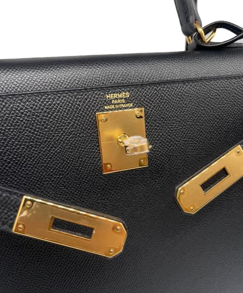 HERMES（エルメス）HERMES (エルメス) ケリー28 外縫い/ゴールド金具/ブラック/C刻印:2018年製 ブラックの古着・服飾アイテム