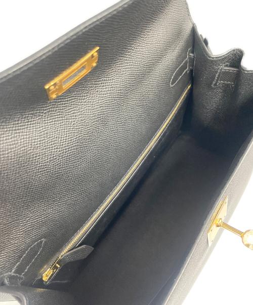 HERMES（エルメス）HERMES (エルメス) ケリー28 外縫い/ゴールド金具/ブラック/C刻印:2018年製 ブラックの古着・服飾アイテム