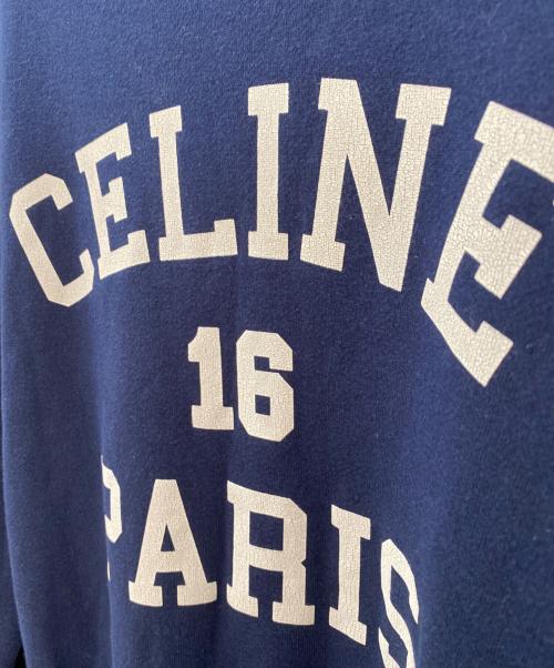 CELINE（セリーヌ）CELINE (セリーヌ) ロゴスウェット ネイビー サイズ:XSの古着・服飾アイテム