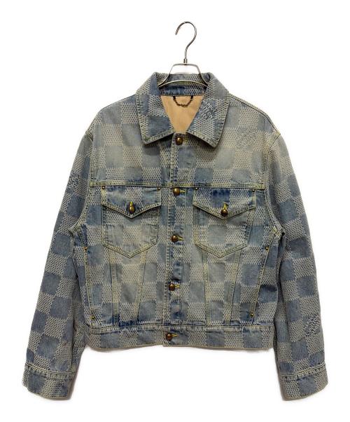 LOUIS VUITTON（ルイ ヴィトン）LOUIS VUITTON (ルイ ヴィトン) 25SS ダミエデニムスケートデニムジャケット インディゴ サイズ:50の古着・服飾アイテム