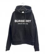 BURBERRYバーバリー）の古着「ポルタープリント ロゴ プルオーバーフーディー」｜ブラック