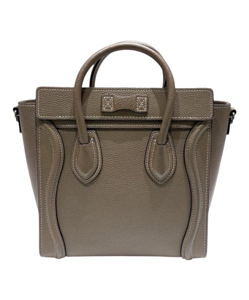 CELINE（セリーヌ）CELINE (セリーヌ) ラゲージナノショッパー/ハンドバッグ ベージュの古着・服飾アイテム