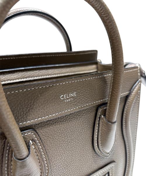 CELINE（セリーヌ）CELINE (セリーヌ) ラゲージナノショッパー/ハンドバッグ ベージュの古着・服飾アイテム