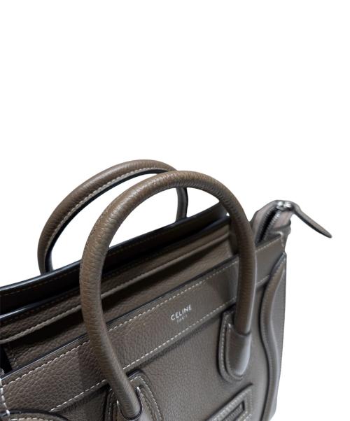 CELINE（セリーヌ）CELINE (セリーヌ) ラゲージナノショッパー/ハンドバッグ ベージュの古着・服飾アイテム