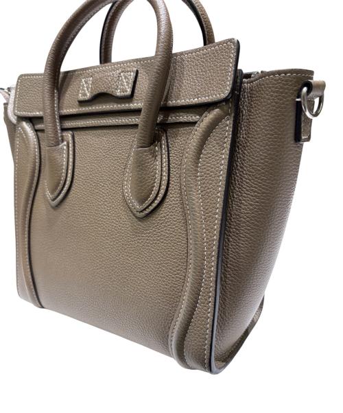 CELINE（セリーヌ）CELINE (セリーヌ) ラゲージナノショッパー/ハンドバッグ ベージュの古着・服飾アイテム