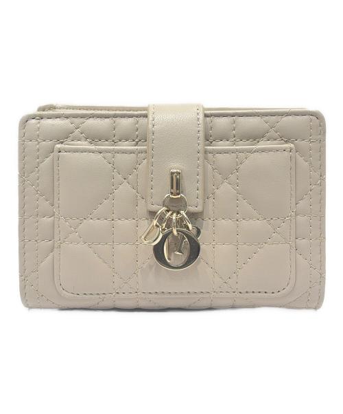 Christian Dior（クリスチャン ディオール）Christian Dior (クリスチャン ディオール) My DIOR Dittany カナージュラムスキンウォレット ベージュ サイズ:-の古着・服飾アイテム