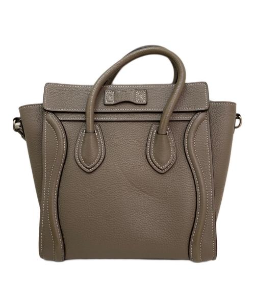CELINE（セリーヌ）CELINE (セリーヌ) ラゲージナノショッパー グレージュ系の古着・服飾アイテム