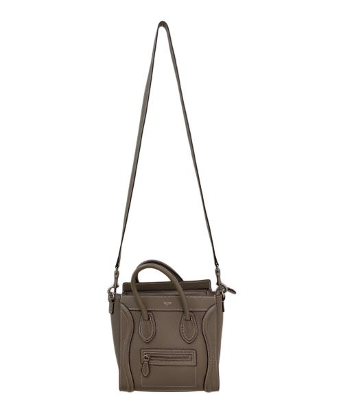 CELINE（セリーヌ）CELINE (セリーヌ) ラゲージナノショッパー グレージュ系の古着・服飾アイテム