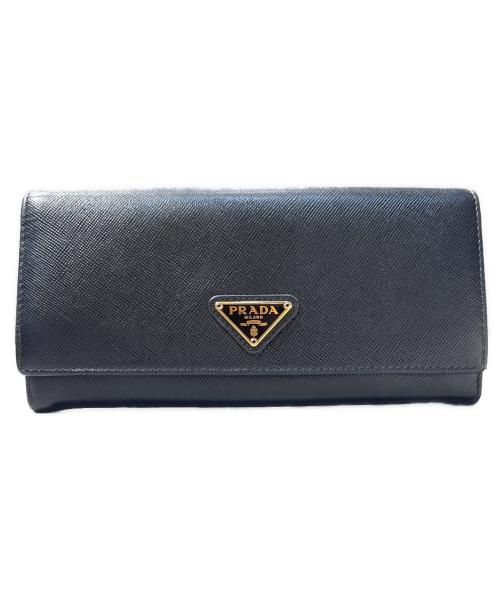 PRADA（プラダ）PRADA (プラダ) サフィアーノロングウォレット ブラックの古着・服飾アイテム