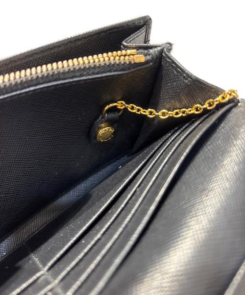 PRADA（プラダ）PRADA (プラダ) サフィアーノロングウォレット ブラックの古着・服飾アイテム