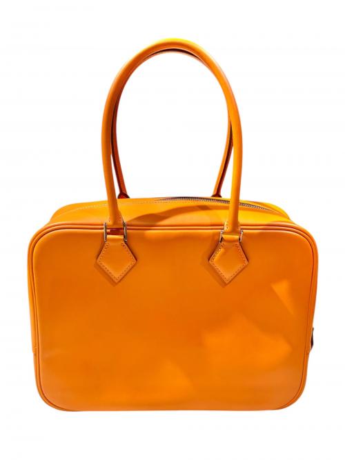 HERMES（エルメス）HERMES (エルメス) Plume 28 プリュム 28/オレンジ/▢K刻印：2007年製造/シルバー金具 オレンジ サイズ:28の古着・服飾アイテム