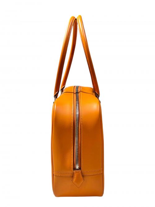 HERMES（エルメス）HERMES (エルメス) Plume 28 プリュム 28/オレンジ/▢K刻印：2007年製造/シルバー金具 オレンジ サイズ:28の古着・服飾アイテム