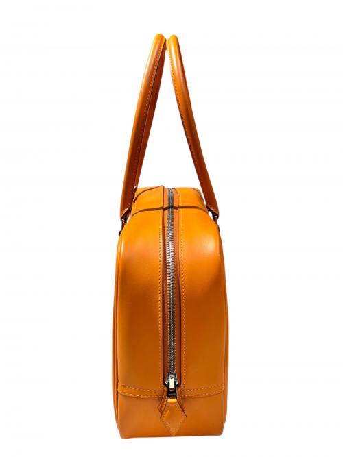 HERMES（エルメス）HERMES (エルメス) Plume 28 プリュム 28/オレンジ/▢K刻印：2007年製造/シルバー金具 オレンジ サイズ:28の古着・服飾アイテム