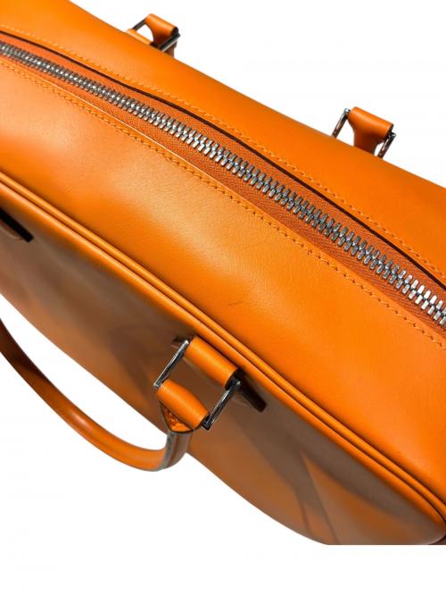 HERMES（エルメス）HERMES (エルメス) Plume 28 プリュム 28/オレンジ/▢K刻印：2007年製造/シルバー金具 オレンジ サイズ:28の古着・服飾アイテム