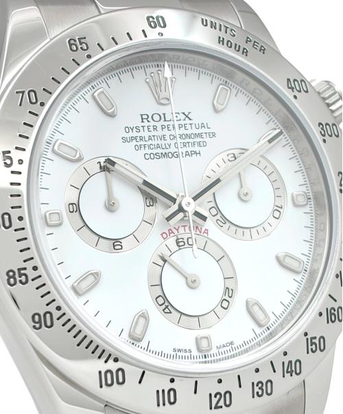ROLEX（ロレックス）ROLEX (ロレックス) Cosmograph Daytona コスモグラフ デイトナ Ref.116520 40mm 白文字盤 白文字盤 サイズ:40mm/19cmの古着・服飾アイテム