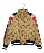 GUCCIグッチ）の古着「GGジャガード キャンバス ハイネック ジップ ブルゾン」｜ベージュ
